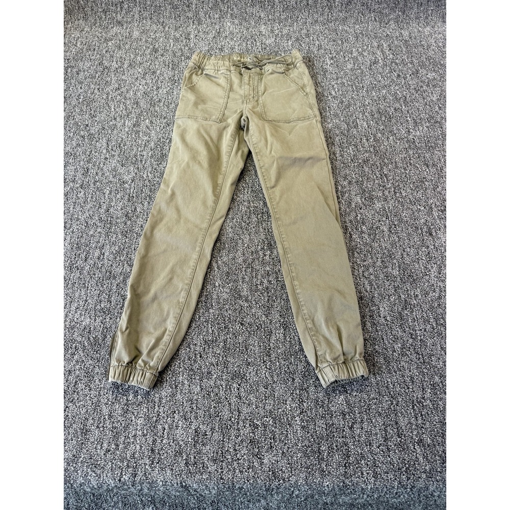 American Eagle Outfitters Jogger Pants Womens 4 Green Super Stretch Ankle Zip